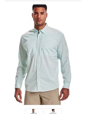XL Under Armor Men's Classic Checker Button-Down Long Sleeve Shirt